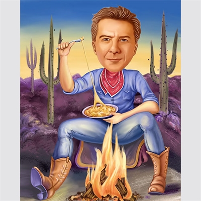 Cowboy Caricature from Photo - myDaVinci